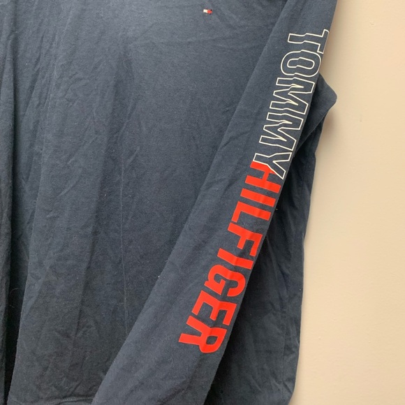 Tommy Hilfiger light hoodie, navy blue, size large - Picture 3 of 7
